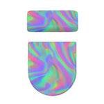 Psychedelic Holographic Trippy Print Toilet Lid And Tank Cover Set