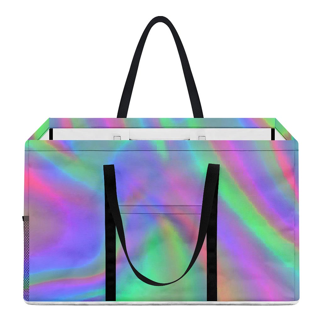 Psychedelic Holographic Trippy Print Utility Tote Bag