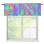 Psychedelic Holographic Trippy Print Window Valance