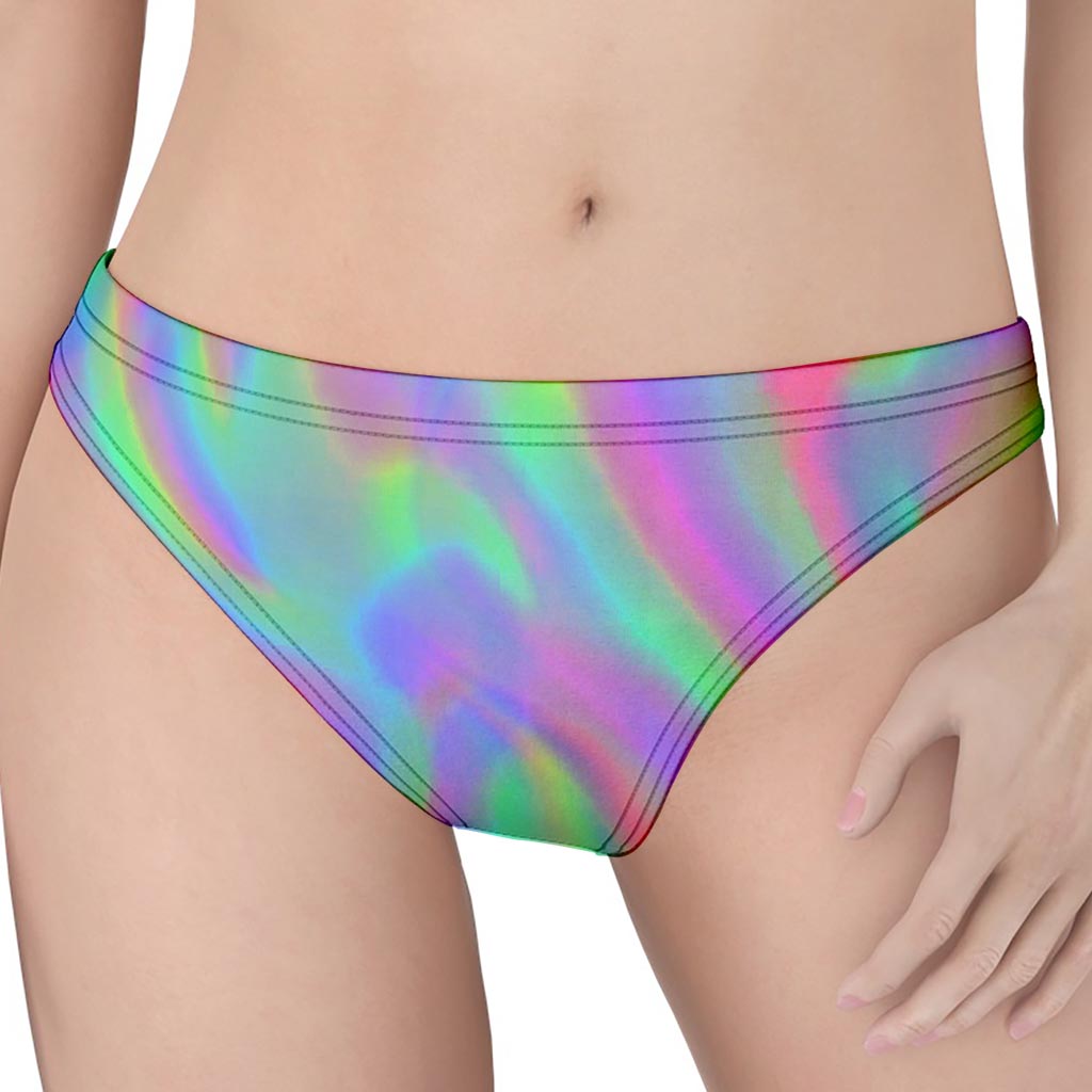 Psychedelic Holographic Trippy Print Women's Thong