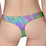 Psychedelic Holographic Trippy Print Women's Thong