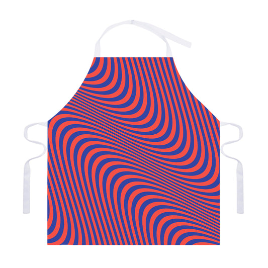 Psychedelic Illusion Print Adjustable Apron