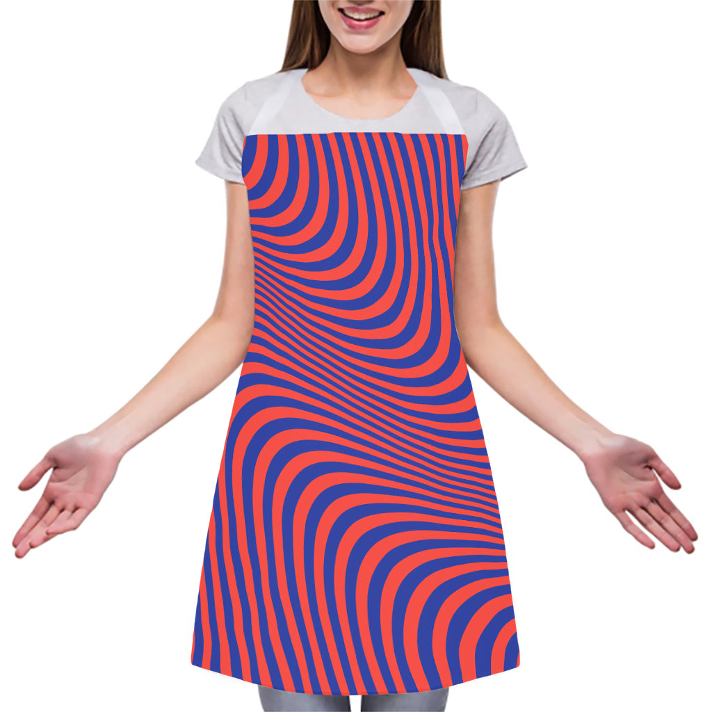 Psychedelic Illusion Print Adjustable Apron