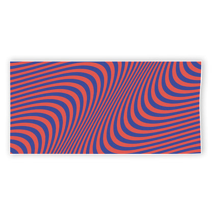 Psychedelic Illusion Print Beach Towel