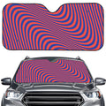 Psychedelic Illusion Print Car Windshield Sun Shade