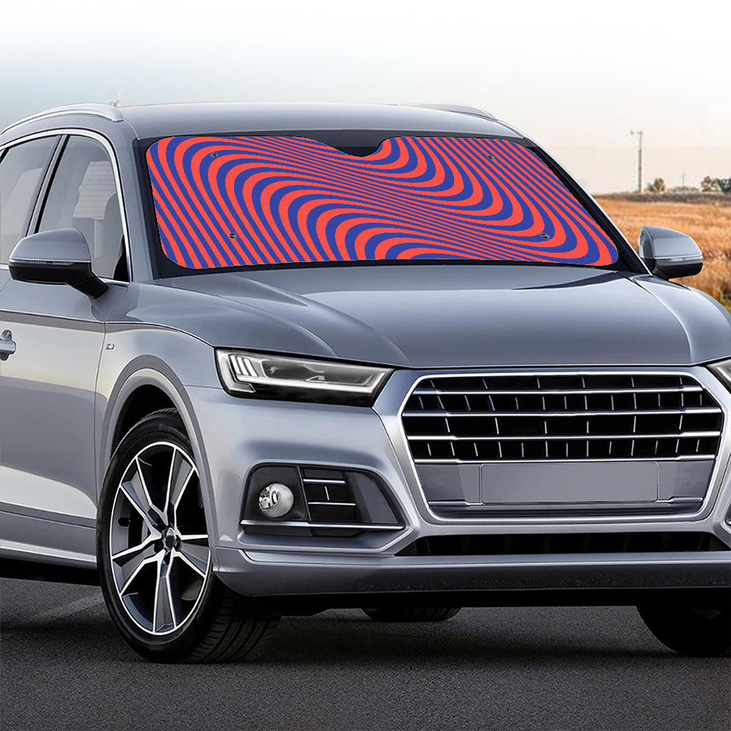 Psychedelic Illusion Print Car Windshield Sun Shade