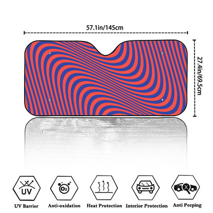 Psychedelic Illusion Print Car Windshield Sun Shade