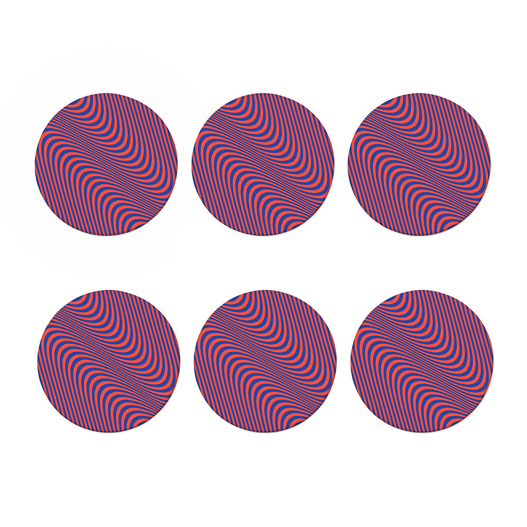 Psychedelic Illusion Print Coaster Set