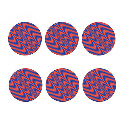 Psychedelic Illusion Print Coaster Set