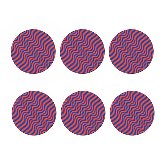 Psychedelic Illusion Print Coaster Set