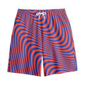 Psychedelic Illusion Print Cotton Shorts