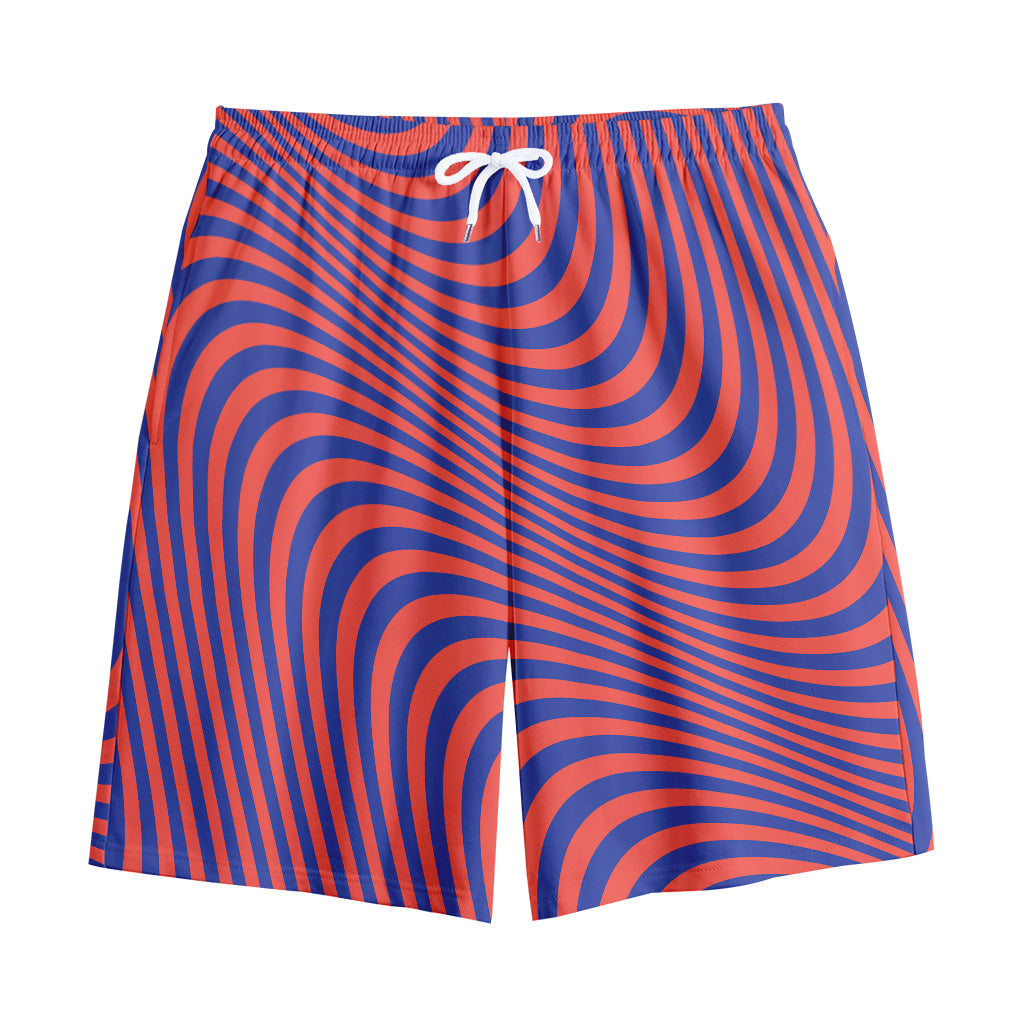 Psychedelic Illusion Print Cotton Shorts