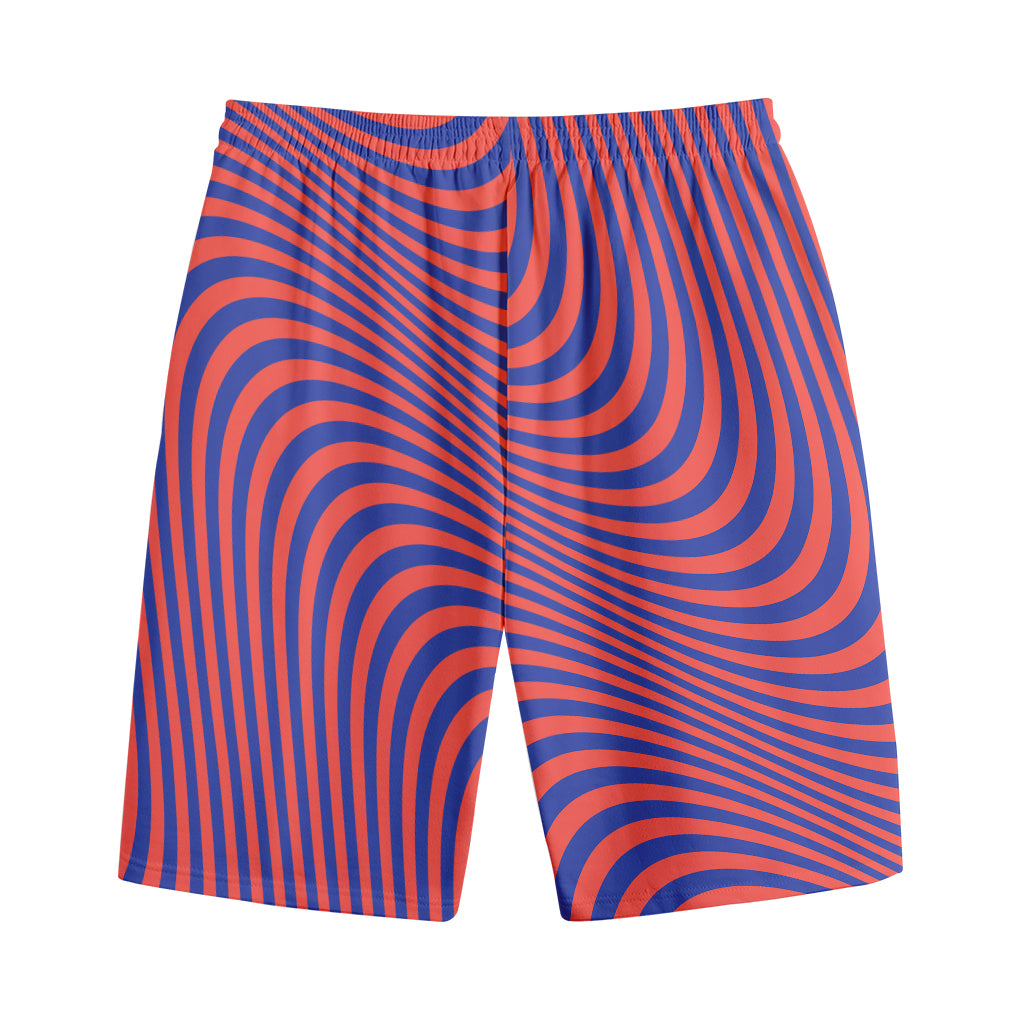 Psychedelic Illusion Print Cotton Shorts