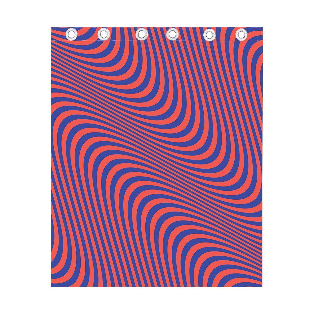 Psychedelic Illusion Print Curtain