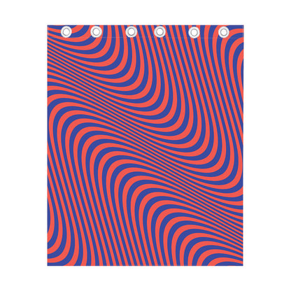 Psychedelic Illusion Print Curtain