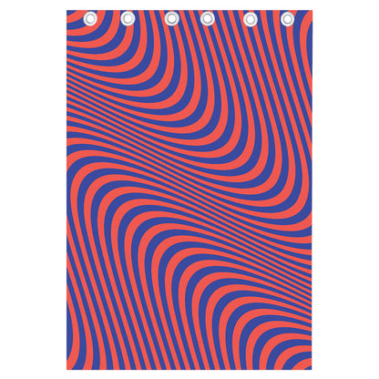 Psychedelic Illusion Print Curtain
