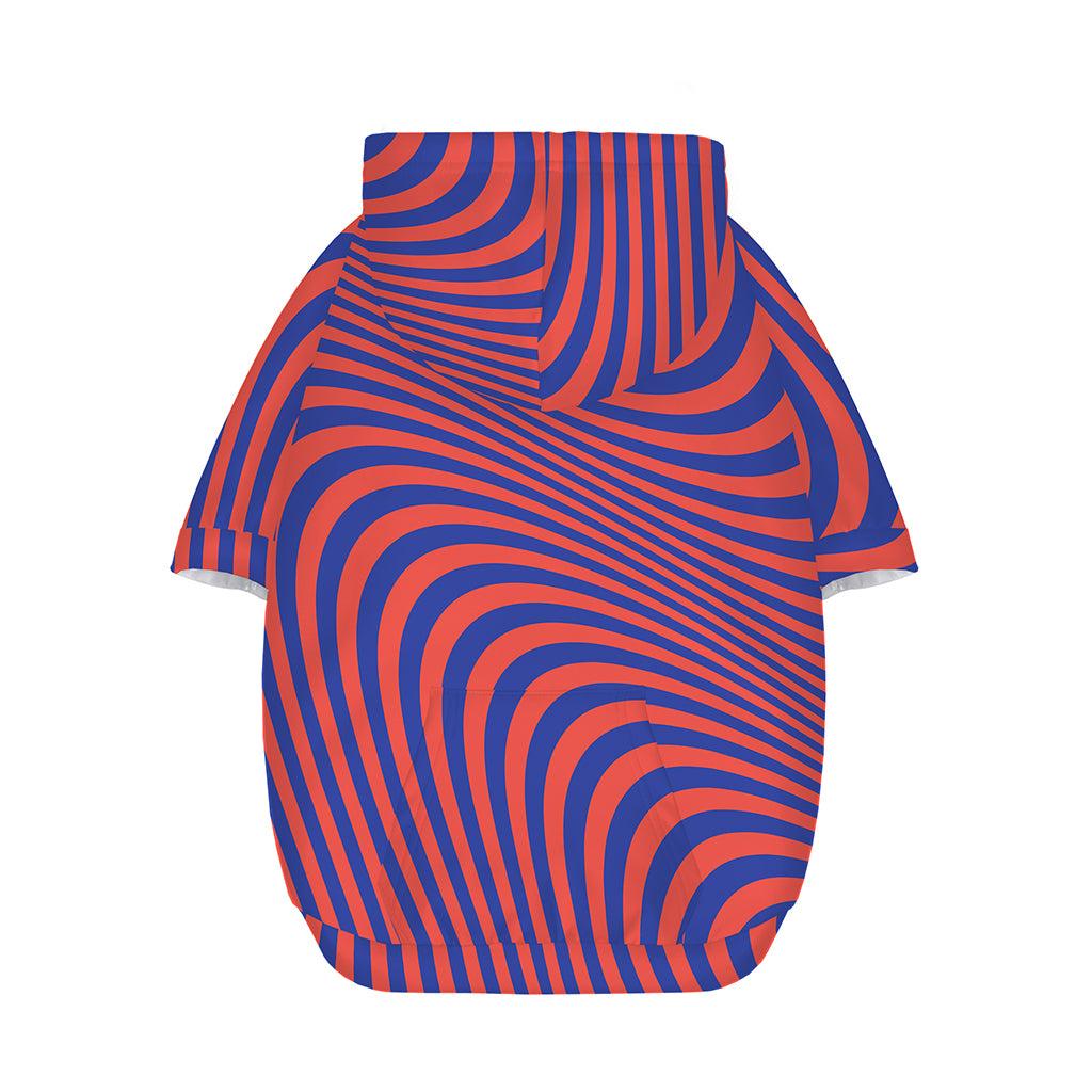 Psychedelic Illusion Print Dog Zip Up Hoodie