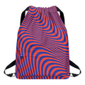 Psychedelic Illusion Print Drawstring Backpack