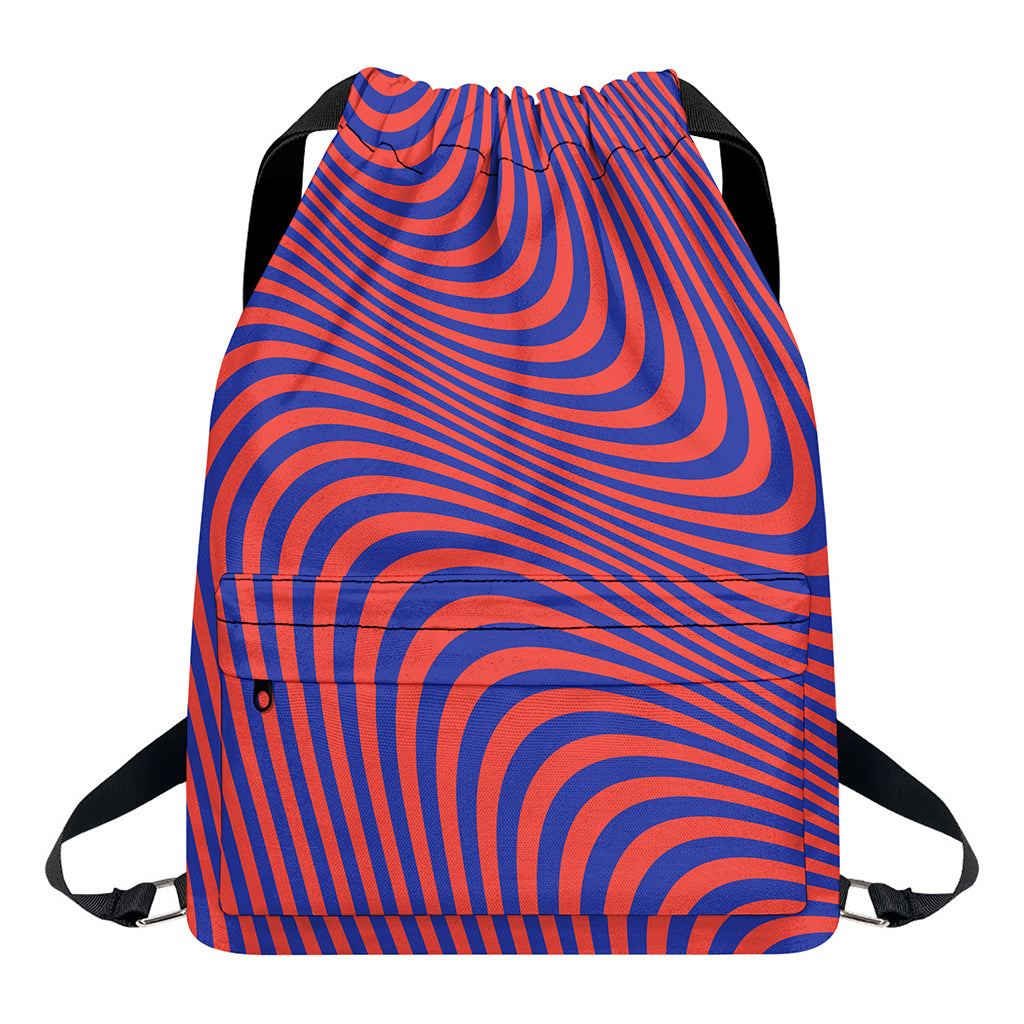 Psychedelic Illusion Print Drawstring Backpack