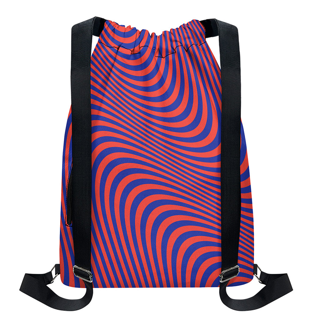 Psychedelic Illusion Print Drawstring Backpack