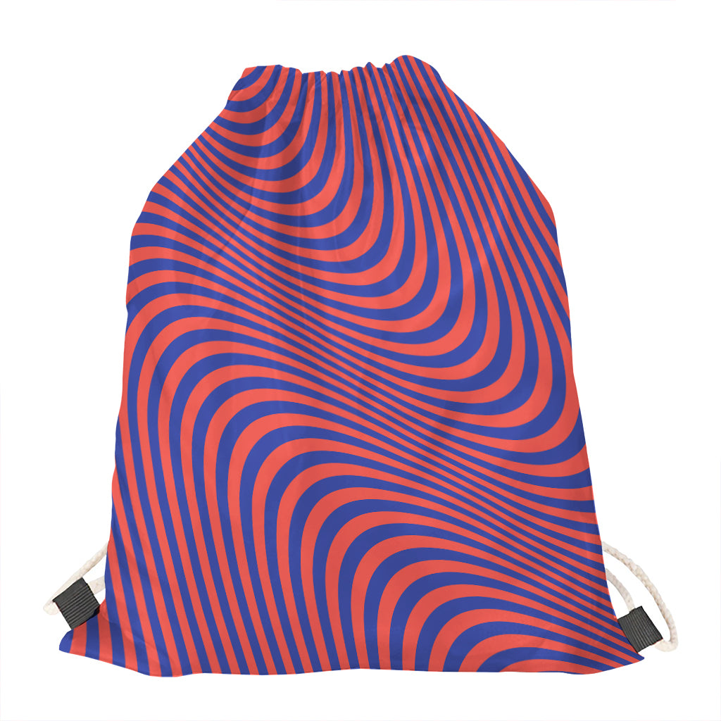 Psychedelic Illusion Print Drawstring Bag