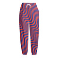 Psychedelic Illusion Print Fleece Lined Knit Pants