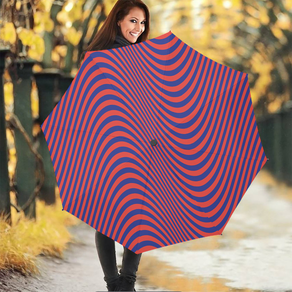 Psychedelic Illusion Print Foldable Umbrella