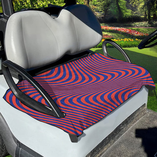 Psychedelic Illusion Print Golf Cart Seat Cover
