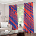Psychedelic Illusion Print Grommet Curtains