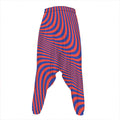 Psychedelic Illusion Print Hammer Pants