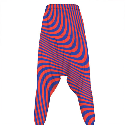 Psychedelic Illusion Print Hammer Pants