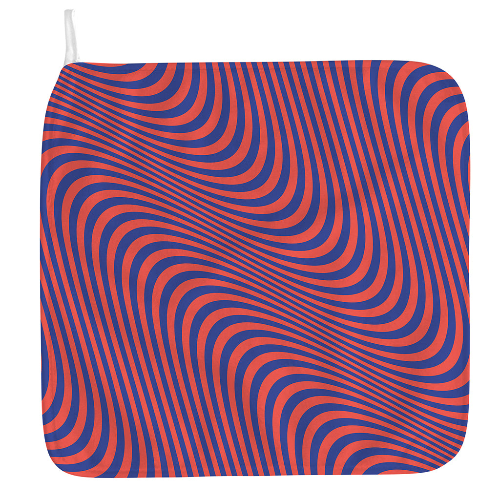 Psychedelic Illusion Print Hand Towel