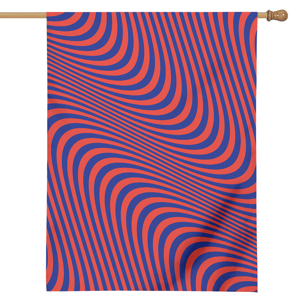 Psychedelic Illusion Print House Flag