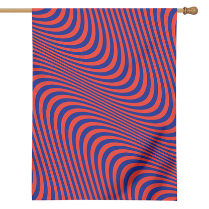 Psychedelic Illusion Print House Flag