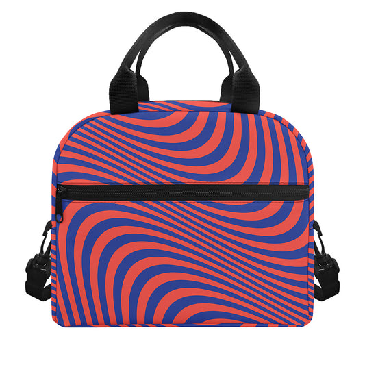 Psychedelic Illusion Print Insulated Lunch Bag