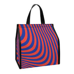 Psychedelic Illusion Print Insulated Lunch Tote