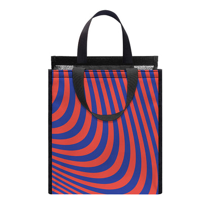 Psychedelic Illusion Print Insulated Lunch Tote