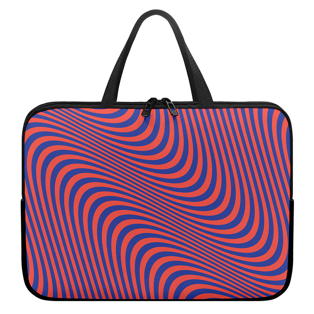 Psychedelic Illusion Print Laptop Sleeve With Handle