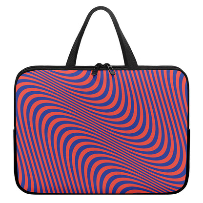 Psychedelic Illusion Print Laptop Sleeve With Handle