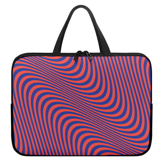 Psychedelic Illusion Print Laptop Sleeve With Handle
