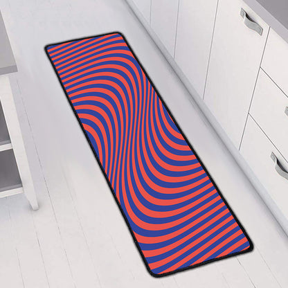 Psychedelic Illusion Print Long Kitchen Mat