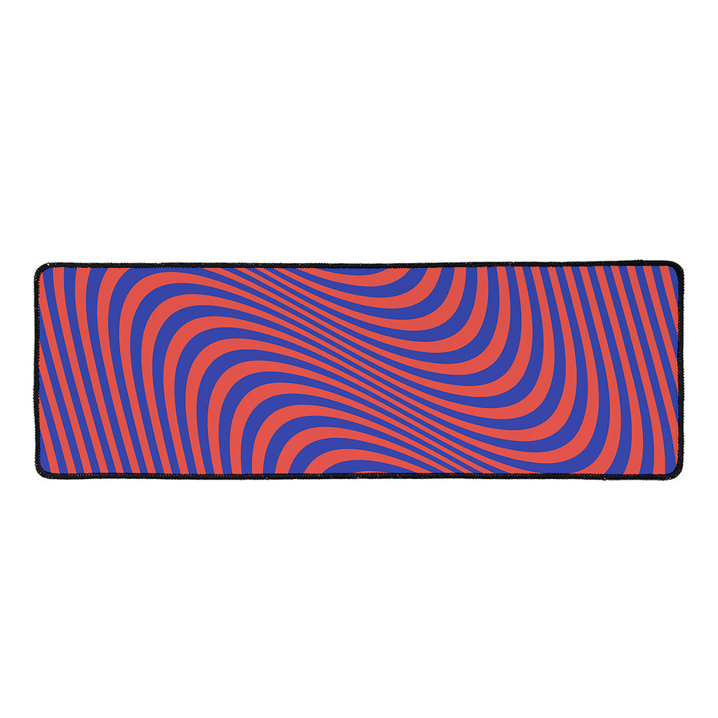 Psychedelic Illusion Print Long Kitchen Mat