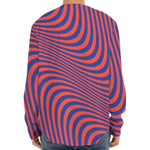 Psychedelic Illusion Print Long Sleeve Baseball Jersey