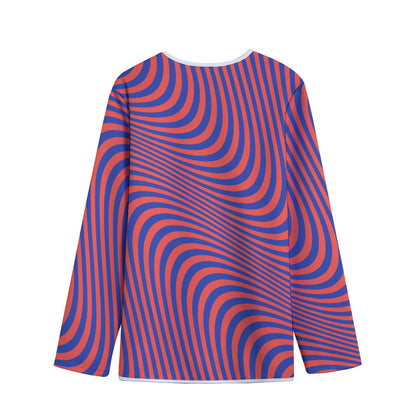 Psychedelic Illusion Print Long Sleeve Short Coat