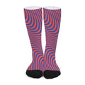 Psychedelic Illusion Print Long Socks