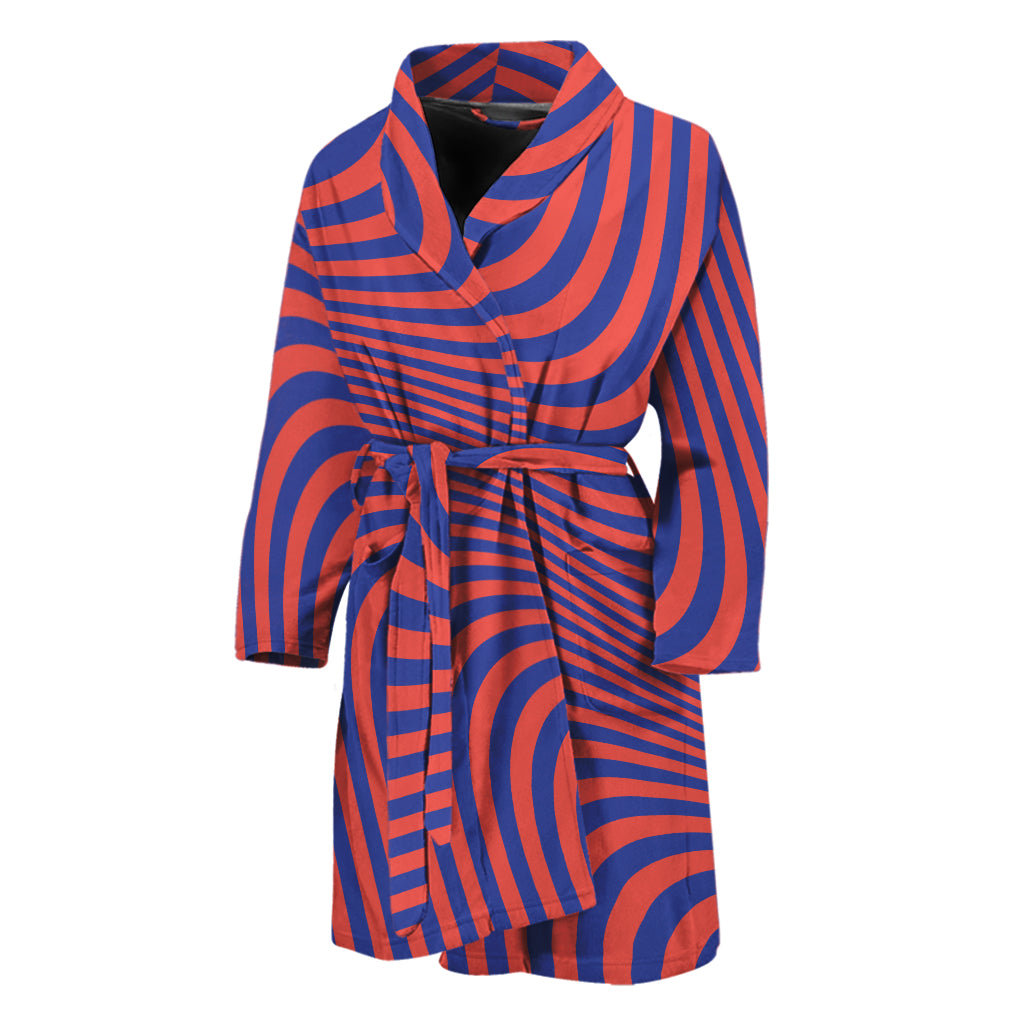Psychedelic Illusion Print Men's Bathrobe