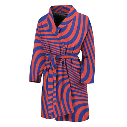 Psychedelic Illusion Print Men's Bathrobe