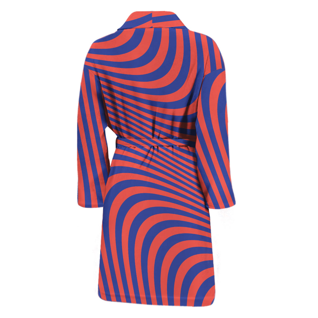 Psychedelic Illusion Print Men's Bathrobe