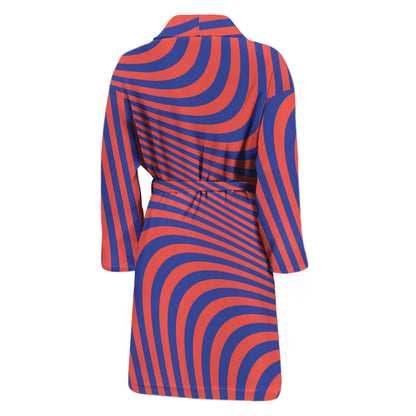 Psychedelic Illusion Print Men's Bathrobe