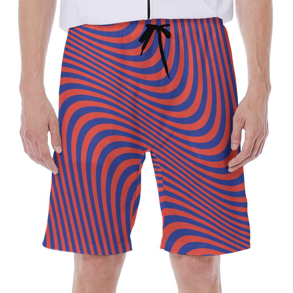 Psychedelic Illusion Print Men's Beach Shorts